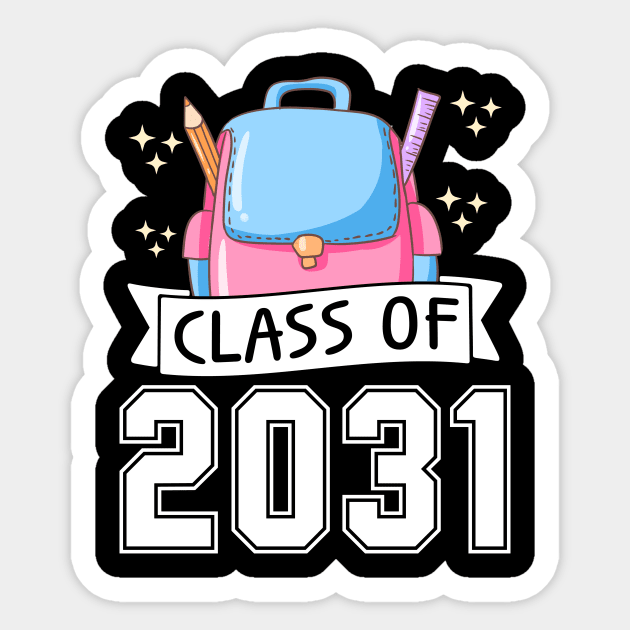 Class of 2031 Grow with me gift for kindergarten, preschool boys, girls and teachers Sticker by BadDesignCo